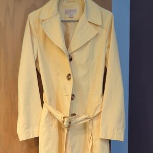 Michael Kors Soft Yellow Trench Coat
